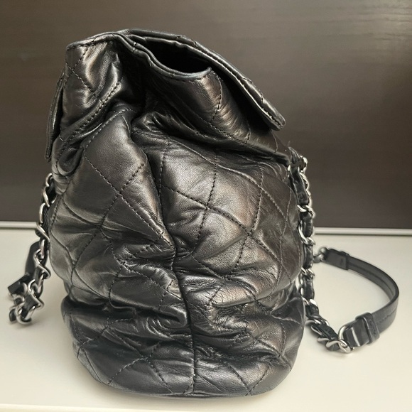 Authentic Chanel Vintage Black Lambskin Slouch Medium Handbag Shoulder Bag - Picture 6 of 13